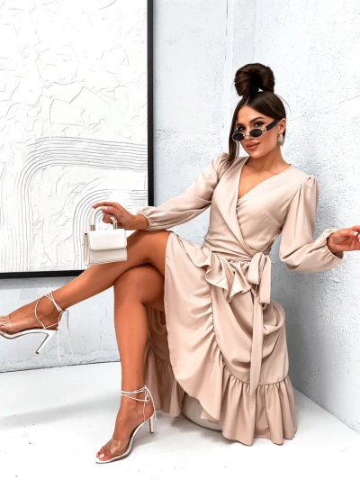 Rochie midi pentru femei Royalfashion cu volane