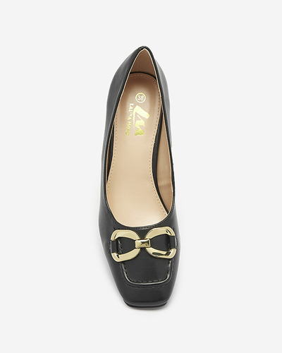 Pantofi stil mocasin negru pentru femei Cancoro- Footwear