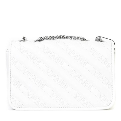 Mała pikowana torebka na ramię w kolorze białym - Torebki