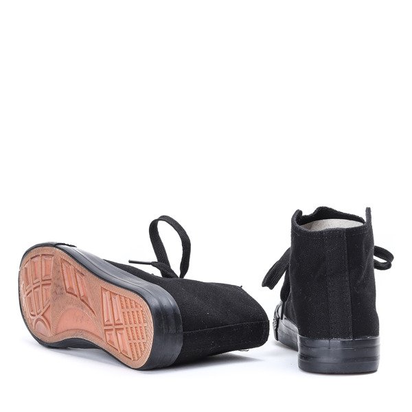 Klasyczne trampki w kolorze czarnym Laurette - Obuwie