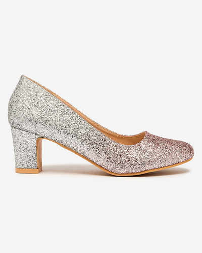 Royalfashion Pantofi stiletto Yapunni de damă argintiu-roz