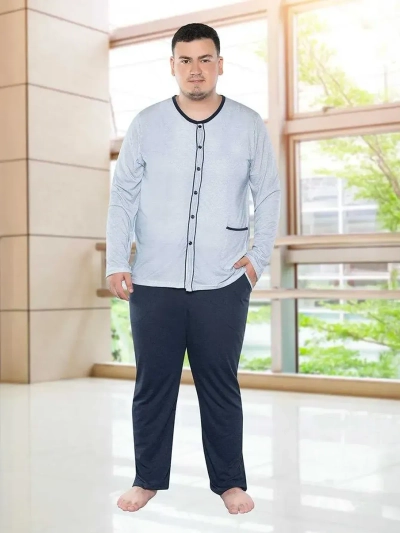 Pijama de bărbați din bumbac Royalfashion MĂRIMEA PLUS
