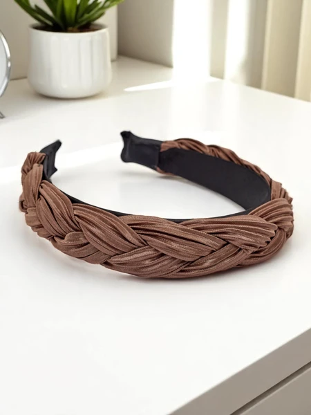 Royalfashion Bentita de păr împletită și creponată Nina