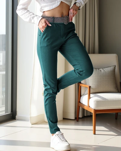 Royalfashion Pantaloni din țesătură pentru femei