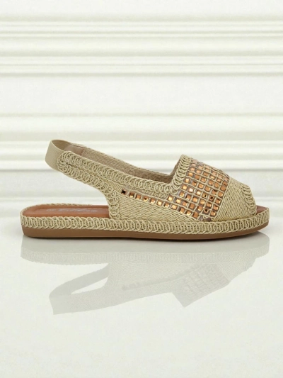 Sandale espadrile de damă cu strasuri Belle Sparkle