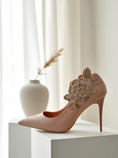 Royalfashion Tocuri stiletto pentru femei cu flori Sollabe