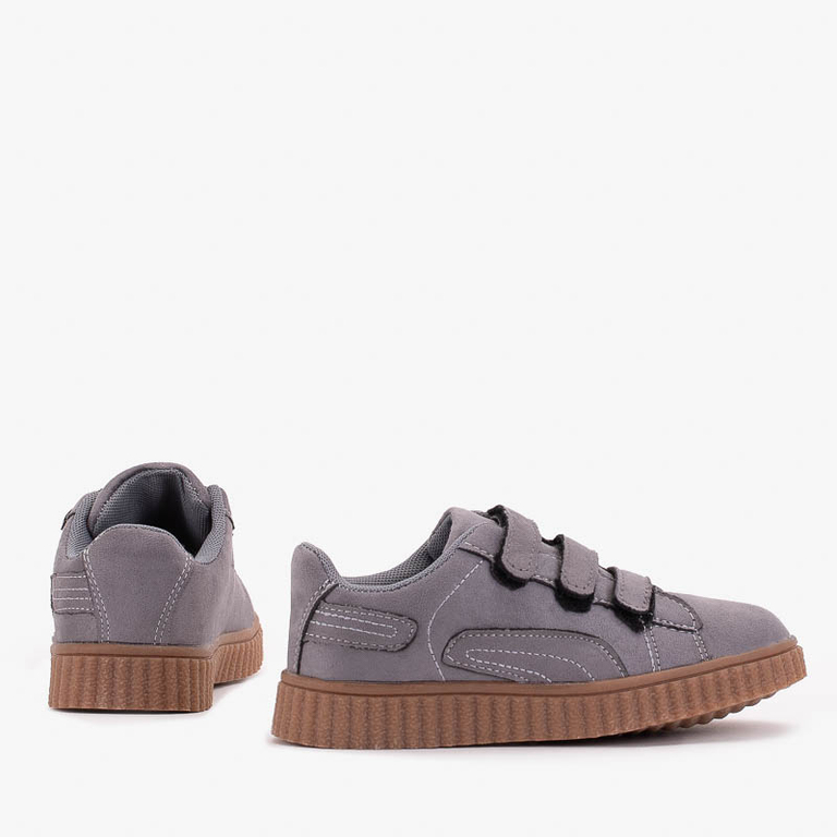 Pantofi sport pentru baieti gri deschis - Incaltaminte