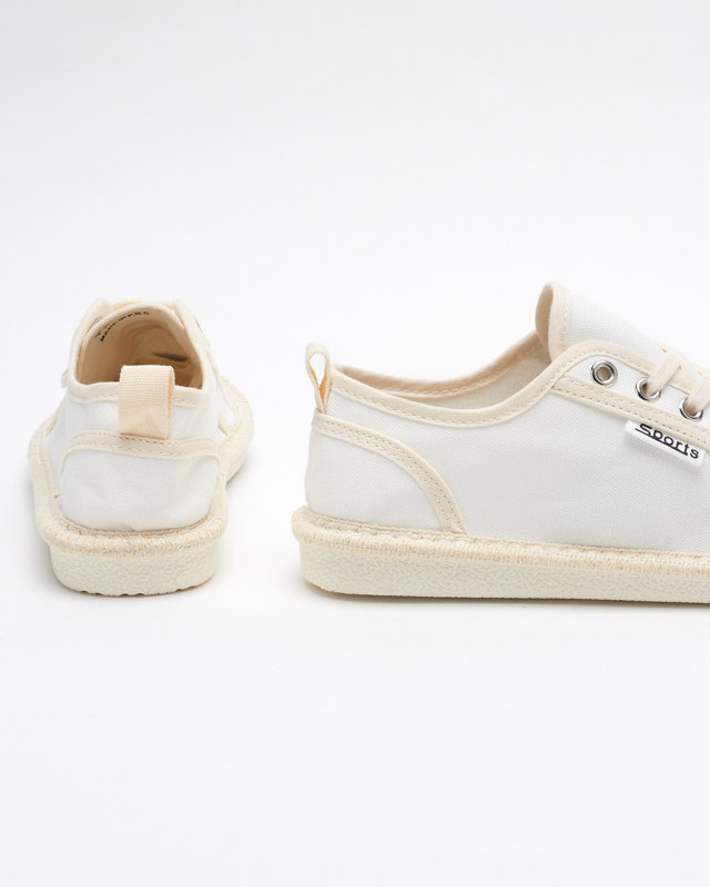 OUTLET Tenisi albi de dama Mokida tesuti - Incaltaminte