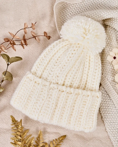 Royalfashion Fular tricotat pentru femei cu pompom