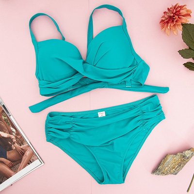 Costum de baie în două piese turcoaz - Lenjerie intimă