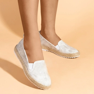 OUTLET Espadrile dama argintii Bela - Pantofi