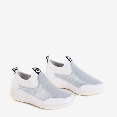 Pantofi sport pentru femei Jadena, albi și argintii - Încălțăminte