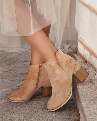 Royalfashion Cizme Ovi eko din piele întoarsă pentru femei