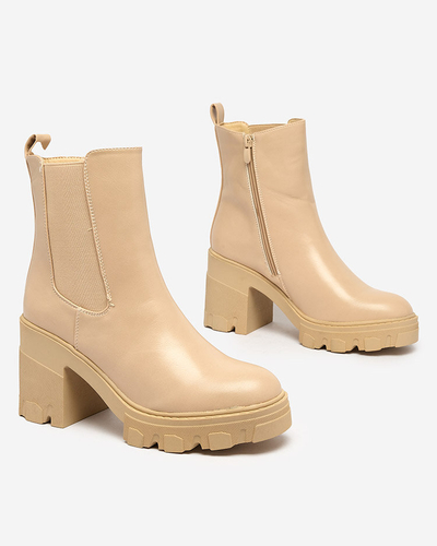 Royalfashion Cizme stiletto Atherta maro deschis pentru femei