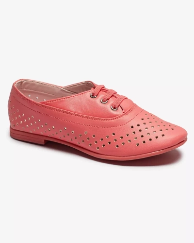 Mocasini roz traforați pentru copii Janno- Footwear