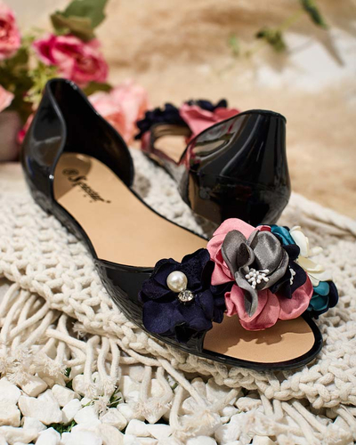 Royalfashion Balerini din cauciuc cu floare Koddies