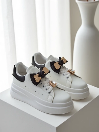 Adidași cu platformă pentru femei Royalfashion cu fundă Genimma