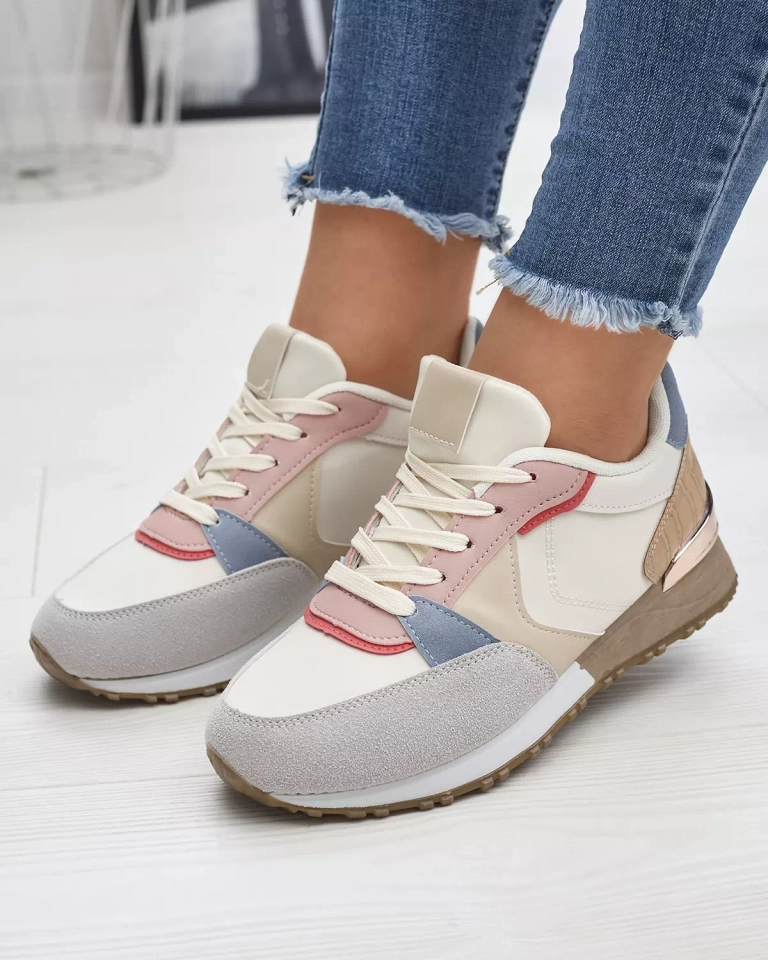 Adidași sport pentru femei, bej și gri Runan - Încălțăminte