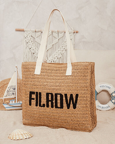 Royalfashion Geantă mare din paie pentru femei