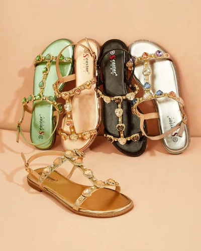 Royalfashion Sandale femei Selina zirconiu