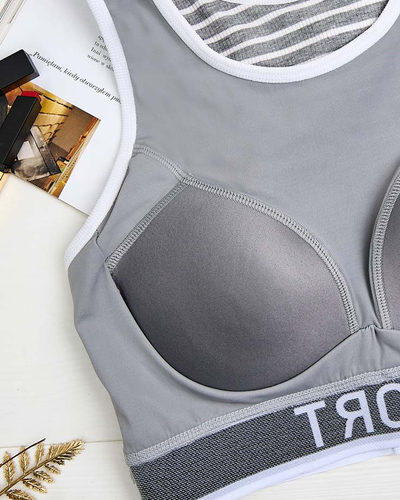 Royalfashion Sutien sport cu dungi pentru femei