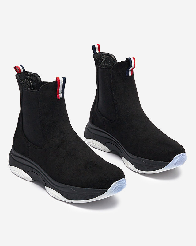 OUTLET Cizme izolate din eco-suede negru pentru femei Ducti- Footwear