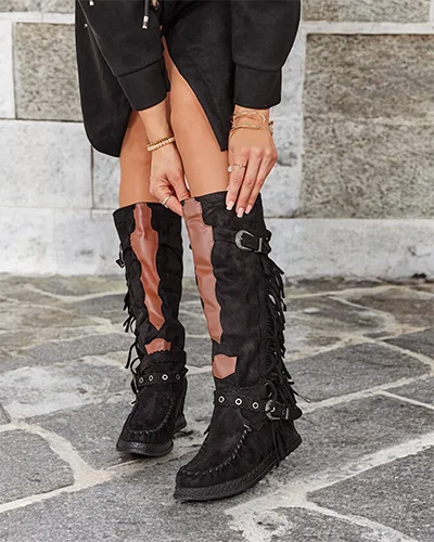 Royalfashion Cizme de damă cu ancoră ascunsă Indio