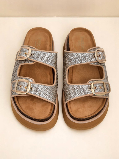 Royalfashion Klapki di Hende Muhé riba Plataforma Nora Woven