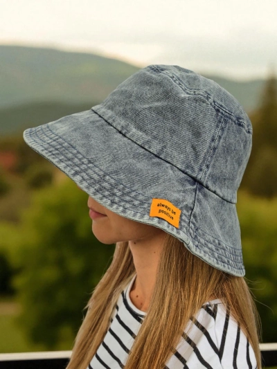 Kapelusz damski Athena Denim Look bucket hat z poliestru, wygodny