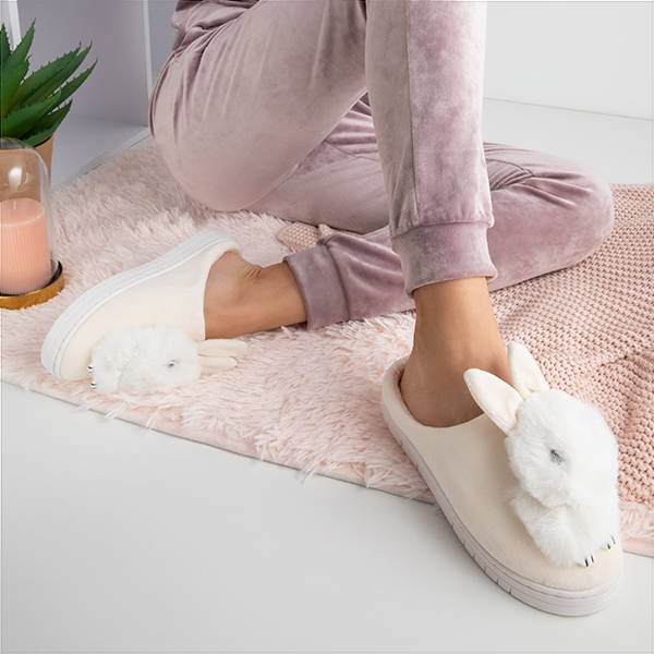 Papuci de casă Atena bunny pentru femei - Încălțăminte