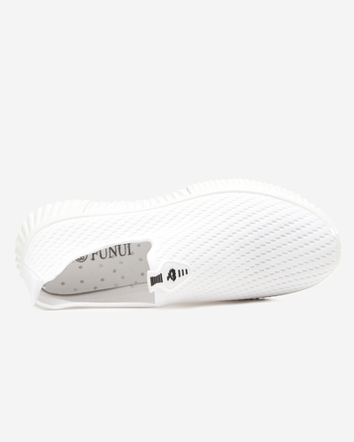 Tenisi slip-on dama albi Banila - Incaltaminte