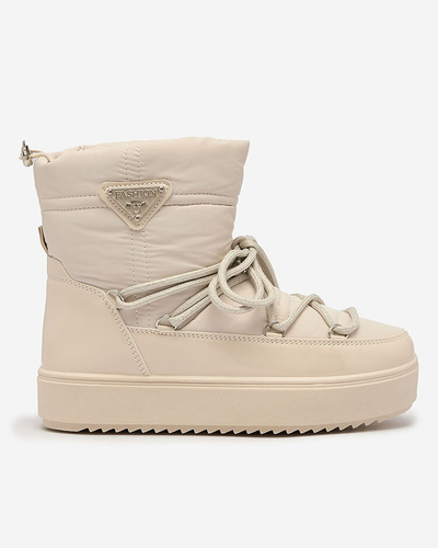 Royalfashion Cizme de damă slip-on cizme de zăpadă a'la în bej Nevsone