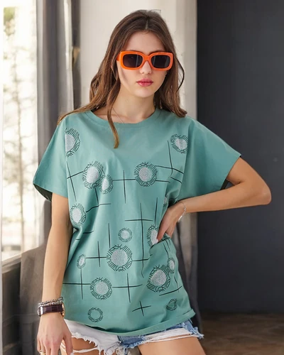 Tricou din bumbac pentru femei Royalfashion cu imprimeu