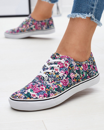OUTLET Adidași florali de damă albastru marin Surfi - Încălțăminte