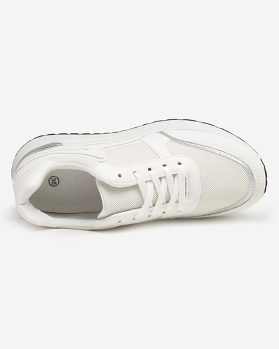 OUTLET Pantofi sport dama albi pastel de la Delani - Incaltaminte