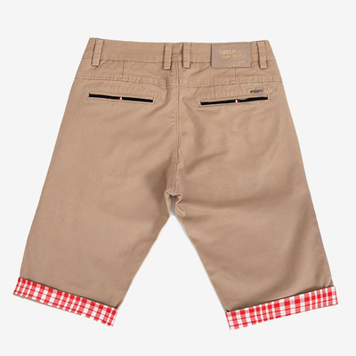 Pantaloni scurți bej pentru bărbați - Îmbrăcăminte
