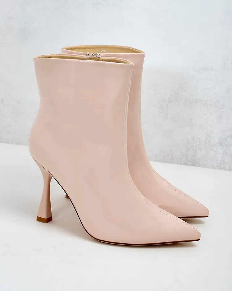 Royalfashion Loori lăcuite cizme cu toc stiletto pentru femei