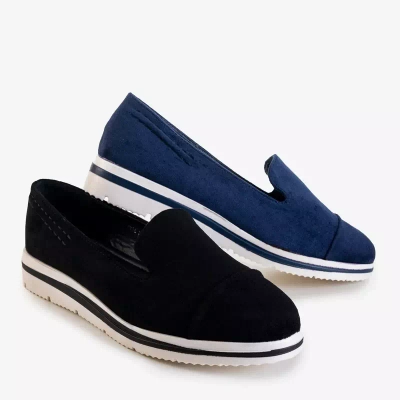 OUTLET Mocasini de dama bleumarin pe pană joasă Dardariel - Pantofi