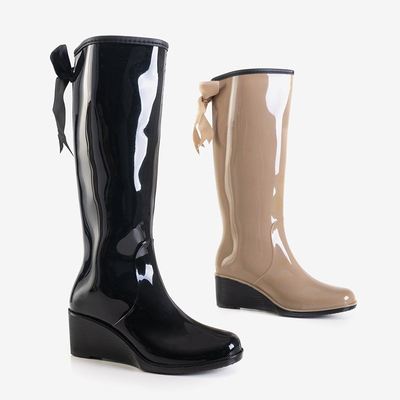 Wellies de dama bej pe pană Genofa - Încălțăminte