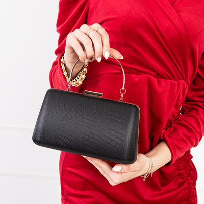 Geanta de dama neagra mica stralucitoare a'la clutch bag - Accesorii