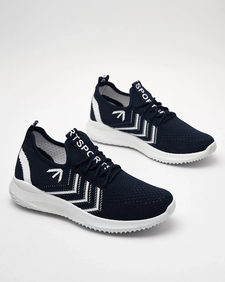 Pantofi sport de damă din material textil de culoare albastru marin Leridis - Încălțăminte