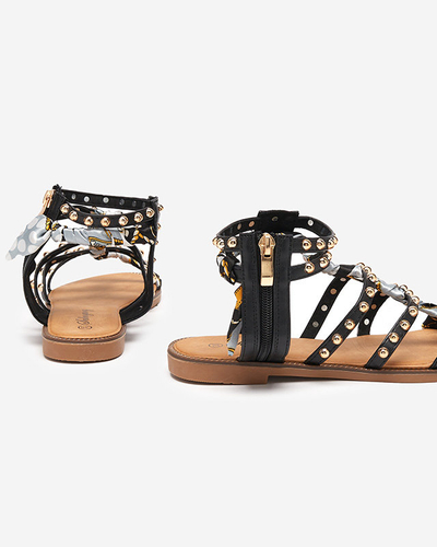 Sandale de damă negre cu jeturi Womer- Încălțăminte