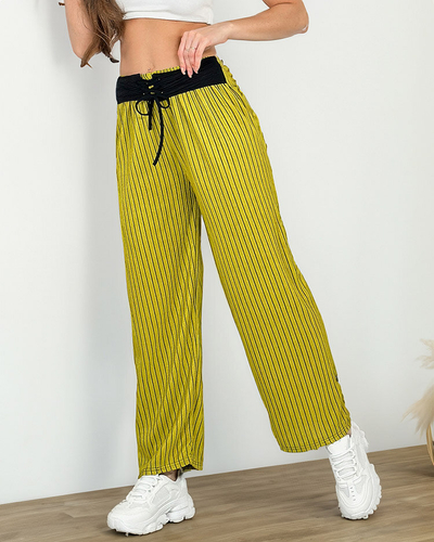 Royalfashion Pantaloni largi cu dungi pentru femei