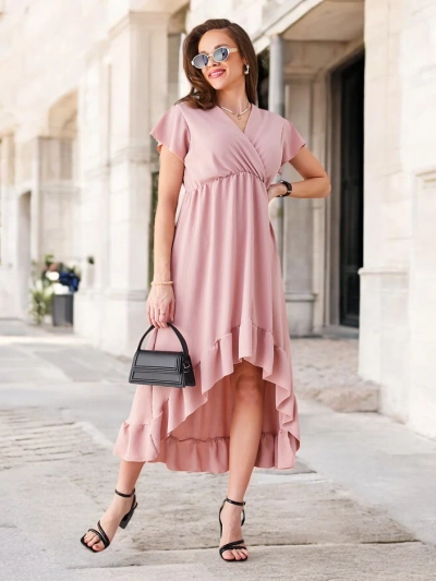 Rochie midi Royalfashion pentru femei cu tiv asimetric