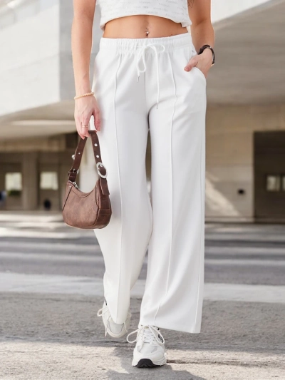 Pantaloni lati pentru femei Royalfashion, cu pliuri