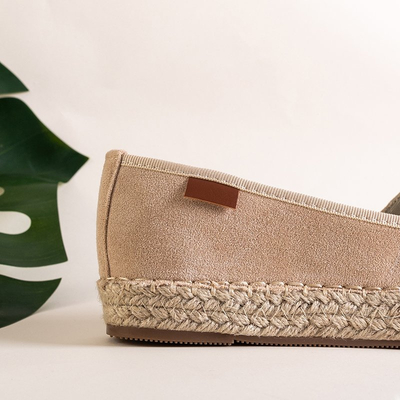 Espadrile dama bej cu toc plat Anatola - Pantofi