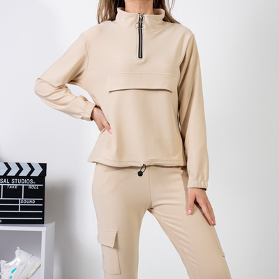 Set sport de femei bej - Îmbrăcăminte