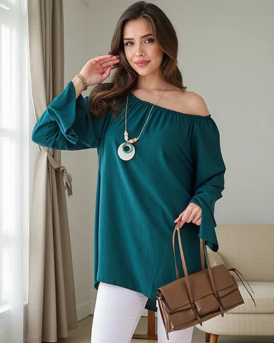 Bluză Royalfashion pentru femei a'la Spaniolă cu volane