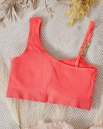 Royalfashion Sutien cu nervuri pentru femei cu curea decorativă