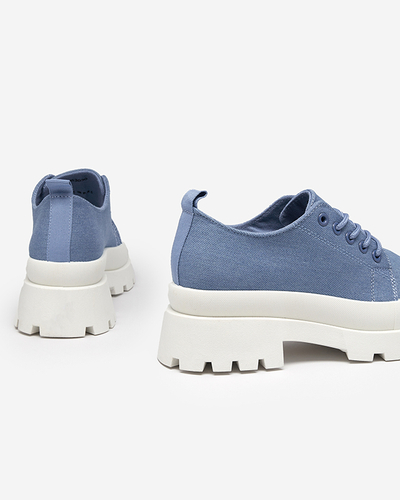 Pantofi de dama albastri cu sireturi Rozia - Incaltaminte